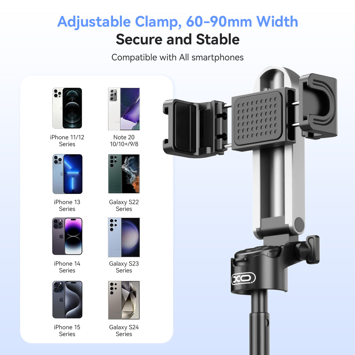 XO SS21 Πολυλειτουργικό Mini Bluetooth Selfie Stick 4 σε 1