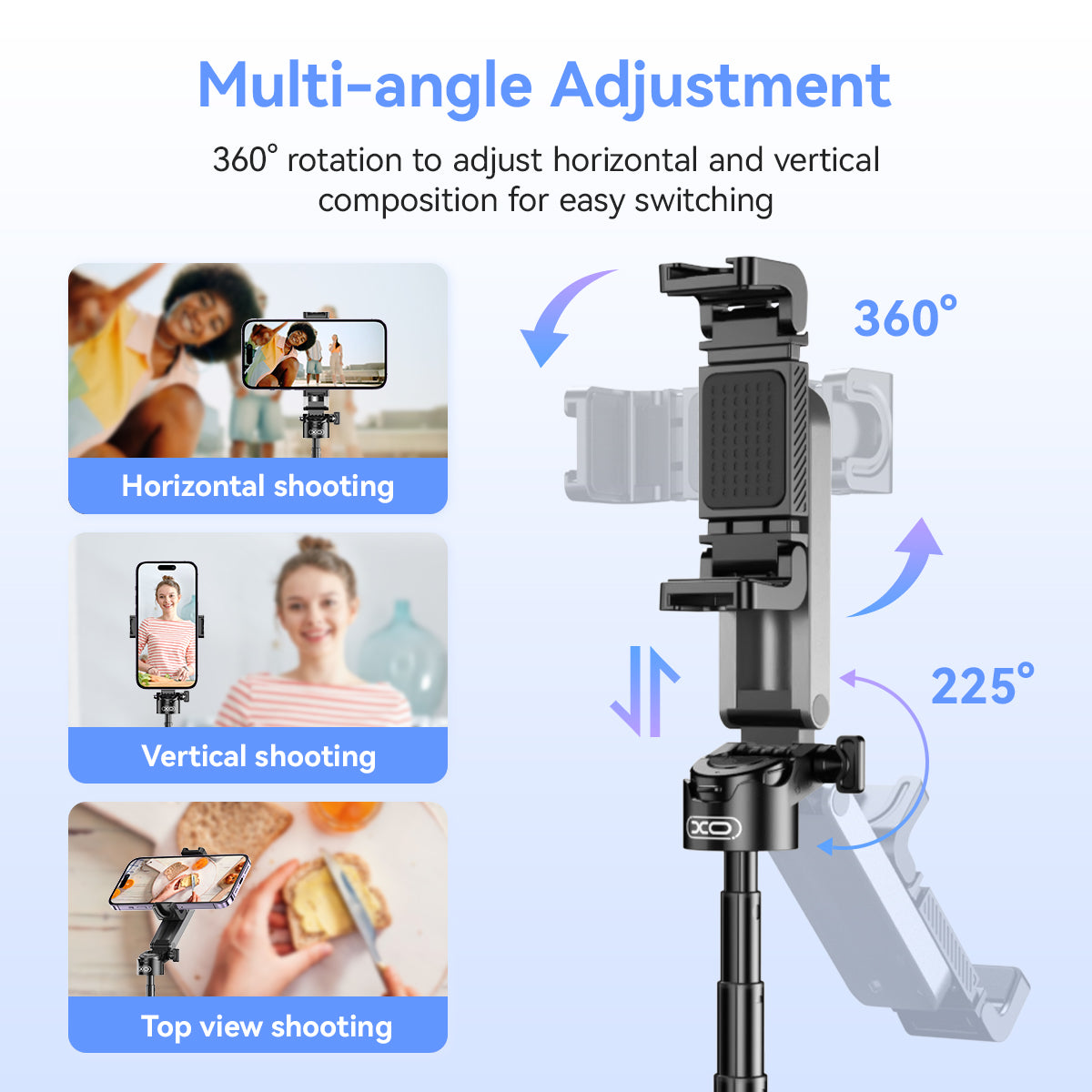 XO SS21 Πολυλειτουργικό Mini Bluetooth Selfie Stick 4 σε 1