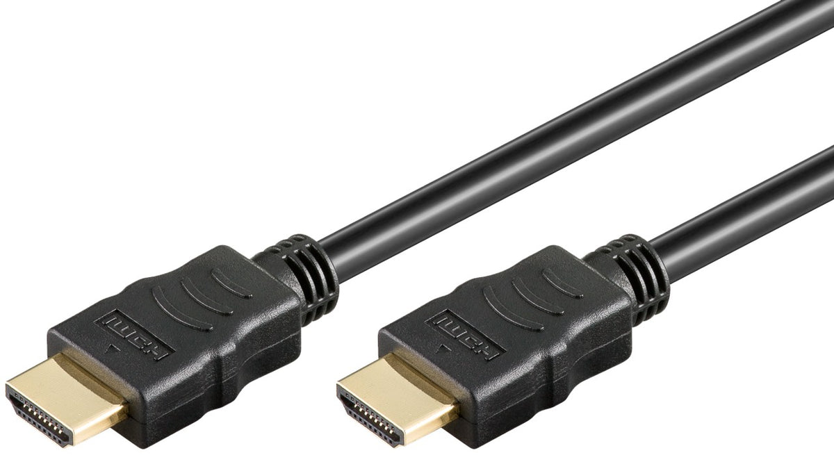 Goobay Καλώδιο HDMI Ethernet Υψηλής Ταχύτητας 4K/60Hz 18Gbit/s Μαύρο 0,5μ 80096