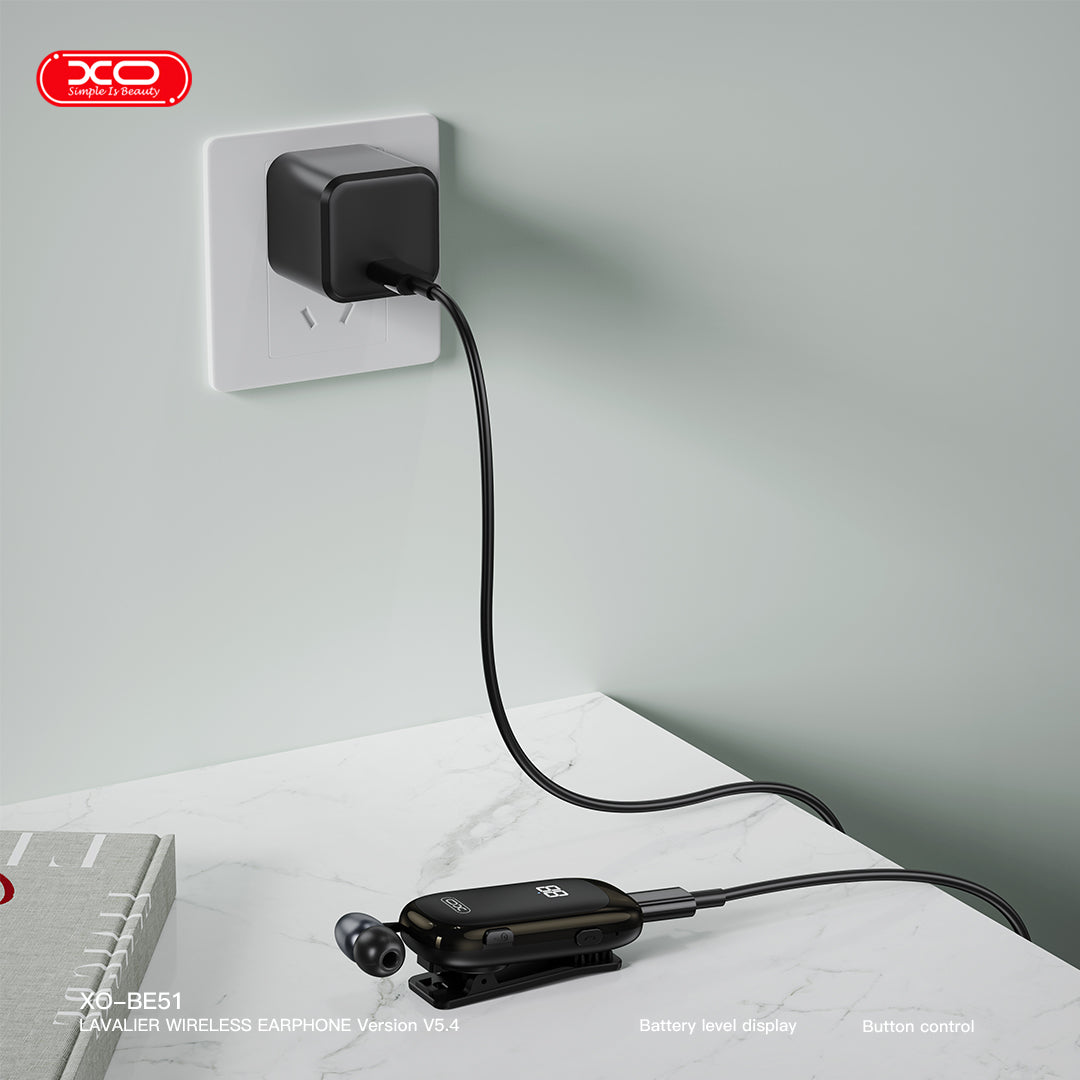 XO BE51 Ψηφιακό Μονοφωνικό Ακουστικό Bluetooth Μαύρο