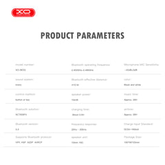 XO BE52  In-Ear Μονό Ακουστικό Bluetooth Μαύρο