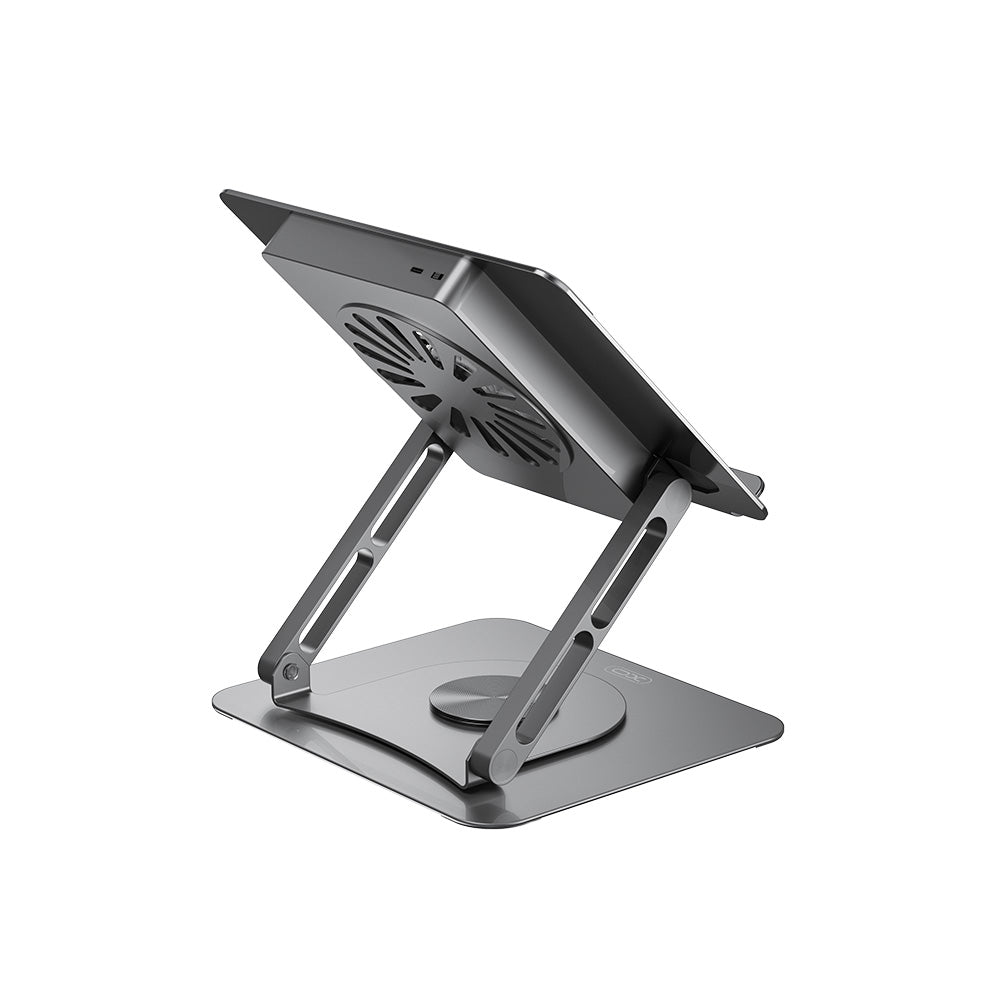 XO C182 Μεταλλική Αναδιπλούμενη Βάση Laptop με Ανεμιστήρα