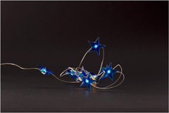 Entac Christmas Lights Indoor Blue Stars 10 LED Warm 1m (2xAA Not Included)