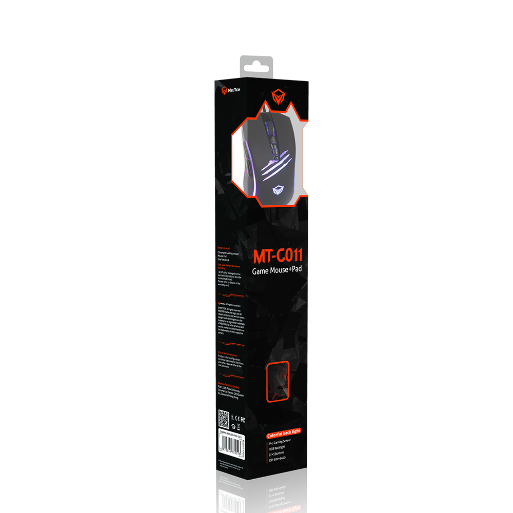 Meetion MT-C011 Σετ με Ενσύρματο Ποντίκι και Mouse Pad