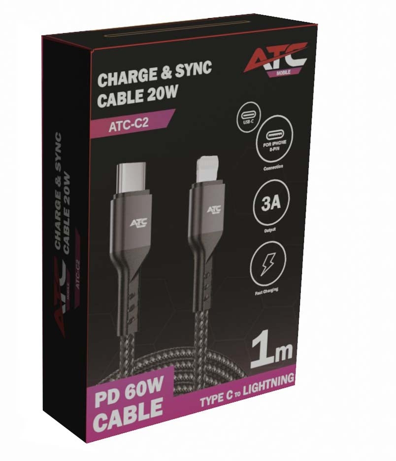 ATC-C2 Καλώδιο Φόρτισης & Sync Type-C σε Lighting 20W