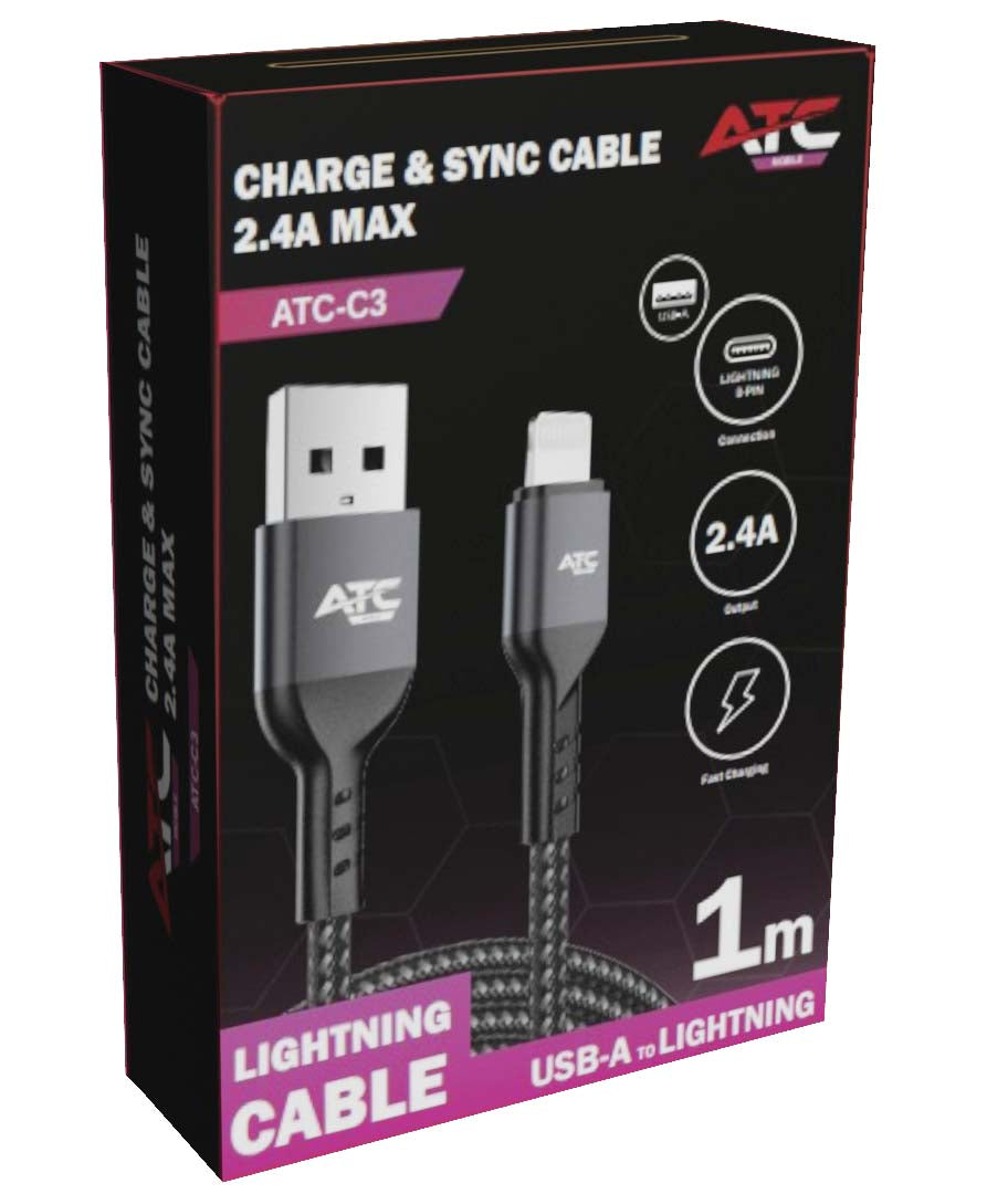 ATC Καλώδιο Φόρτισης & Sync 2.4A max