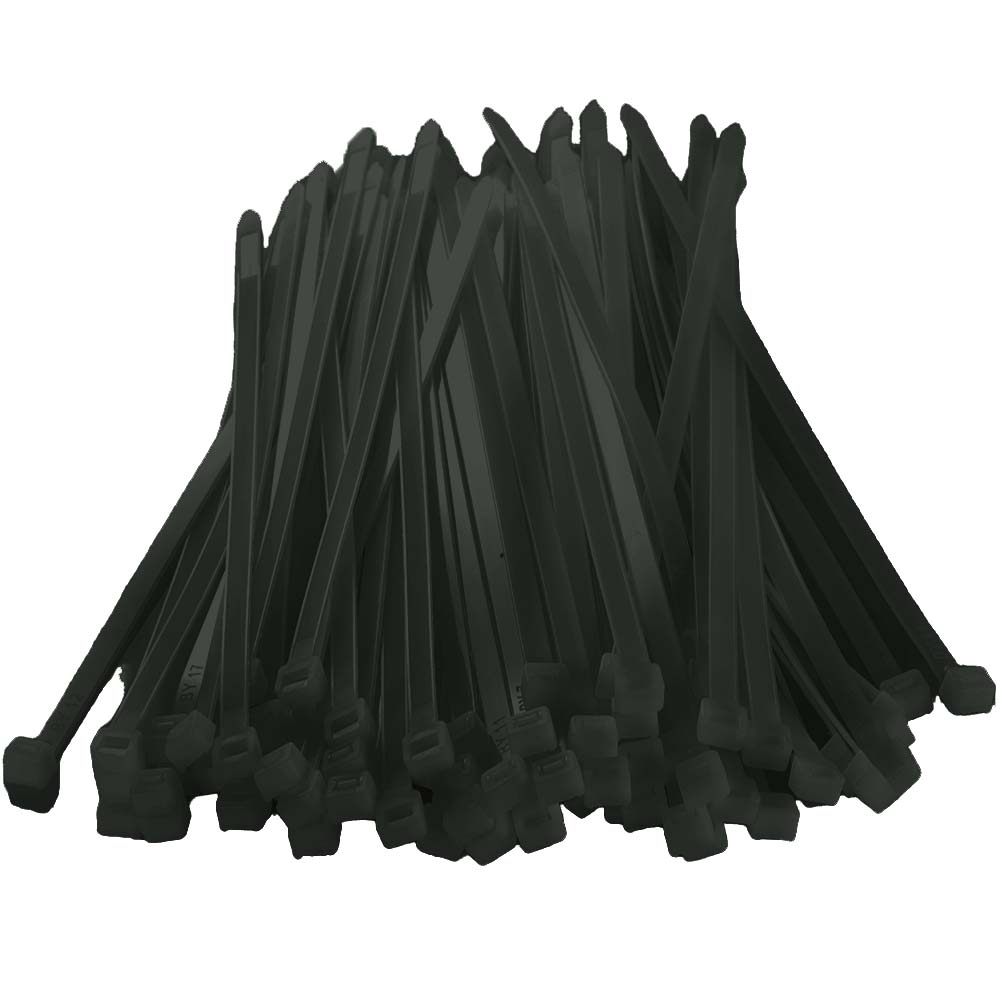 ATC Δεματικά 7.6x450mm Νάιλον Μαύρα 100τμχ Σακουλάκι