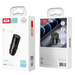 XO CC39 Φορτιστής Αυτοκινήτου QC3.0 18W Μαύρος