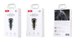 XO CC60 Smart Car Charger A30W+C30W/Simultaneous 60W Black with Transparency