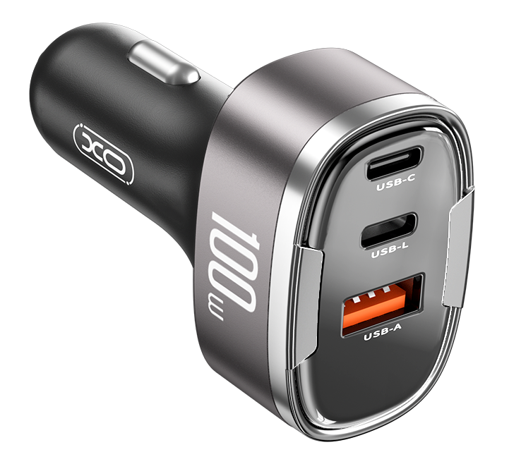 XO CC61 100W Smart Car Charger with Lightning Output