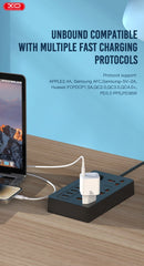 XO CE06 PD 30W GaN Fast Charging Charger with Light Indicator and Lightning Cable