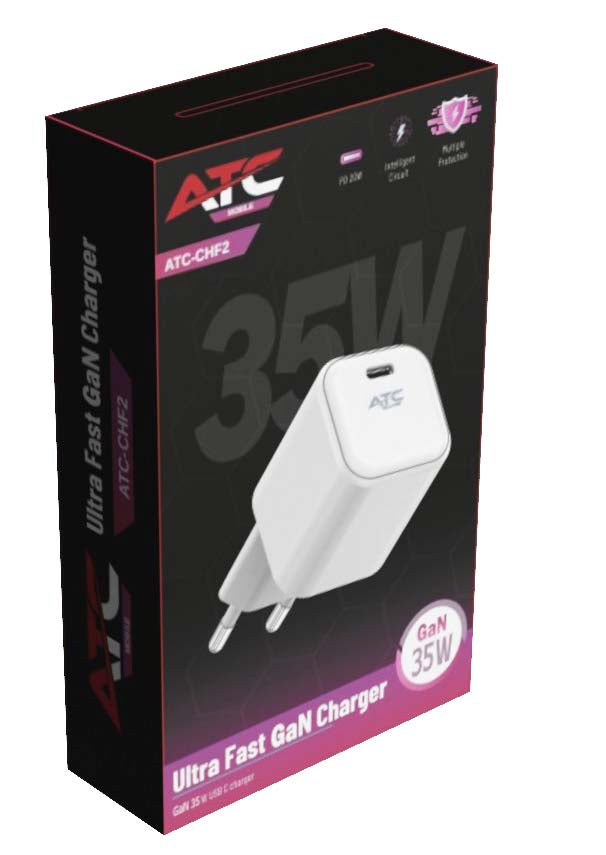 ATC-CHF2 Φορτιστής Ταχείας Φόρτισης GaN 35w Λευκός
