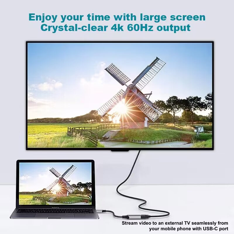 Καλώδιο Αντάπτορας Type-C to HDTV 4k 60hz 10cm