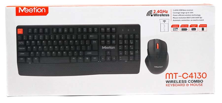 Meetion MT-C4130 2.4G Wireless Keyboard and Mouse Set / Black