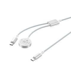 XO CX030 Αντάπτορας Type-C σε Type-C & Καλώδιο Φόρτισης Ρολογιού Λευκό