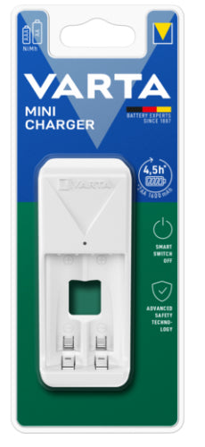 VARTA 57656 101 451 Mini Φορτιστής Μπαταριών με 2xAA 56706 2100mAh