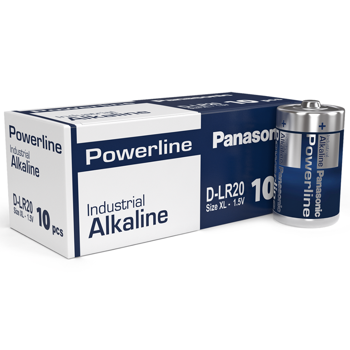 Panasonic Powerline D Batteries LR20AD Industrial (10pcs)