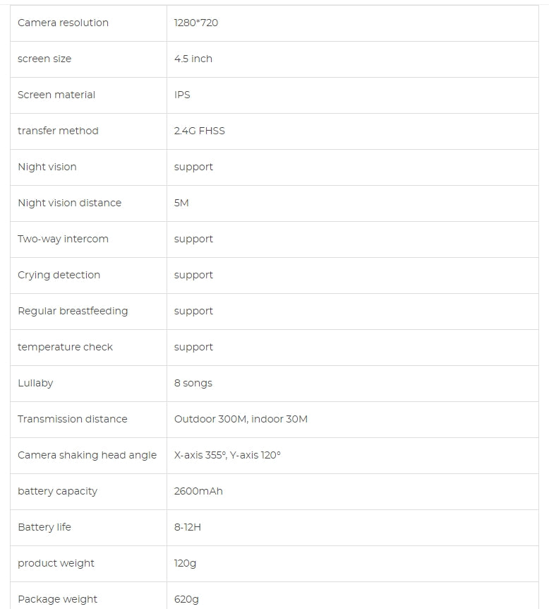 EDUP EP-1080P28 WiFi Κάμερα Παρακολούθησης Μωρού 4.5" IPS