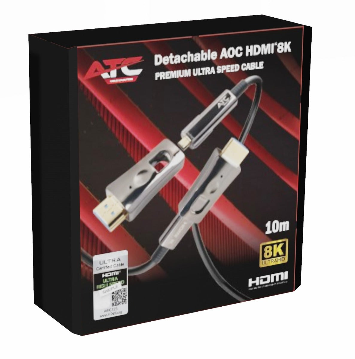 ATC AOC HDMI 2.1V 8K Αποσπώμενο Οπτικό Καλώδιο 10m