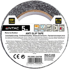 Entac Αντιολισθητική Ταινία 0.75x50mm Μαύρη 5m