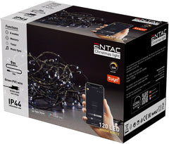 Entac Christmas Lights IP44 120 LED Warm 9m Tuya 