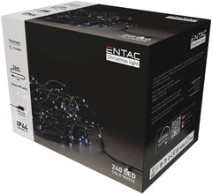 Entac Christmas Lights IP44 240 LED Cold 24m