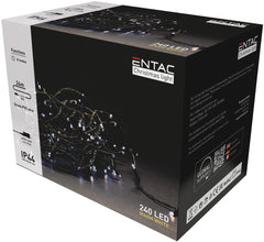 Entac Christmas Lights IP44 240 LED Warm 24m