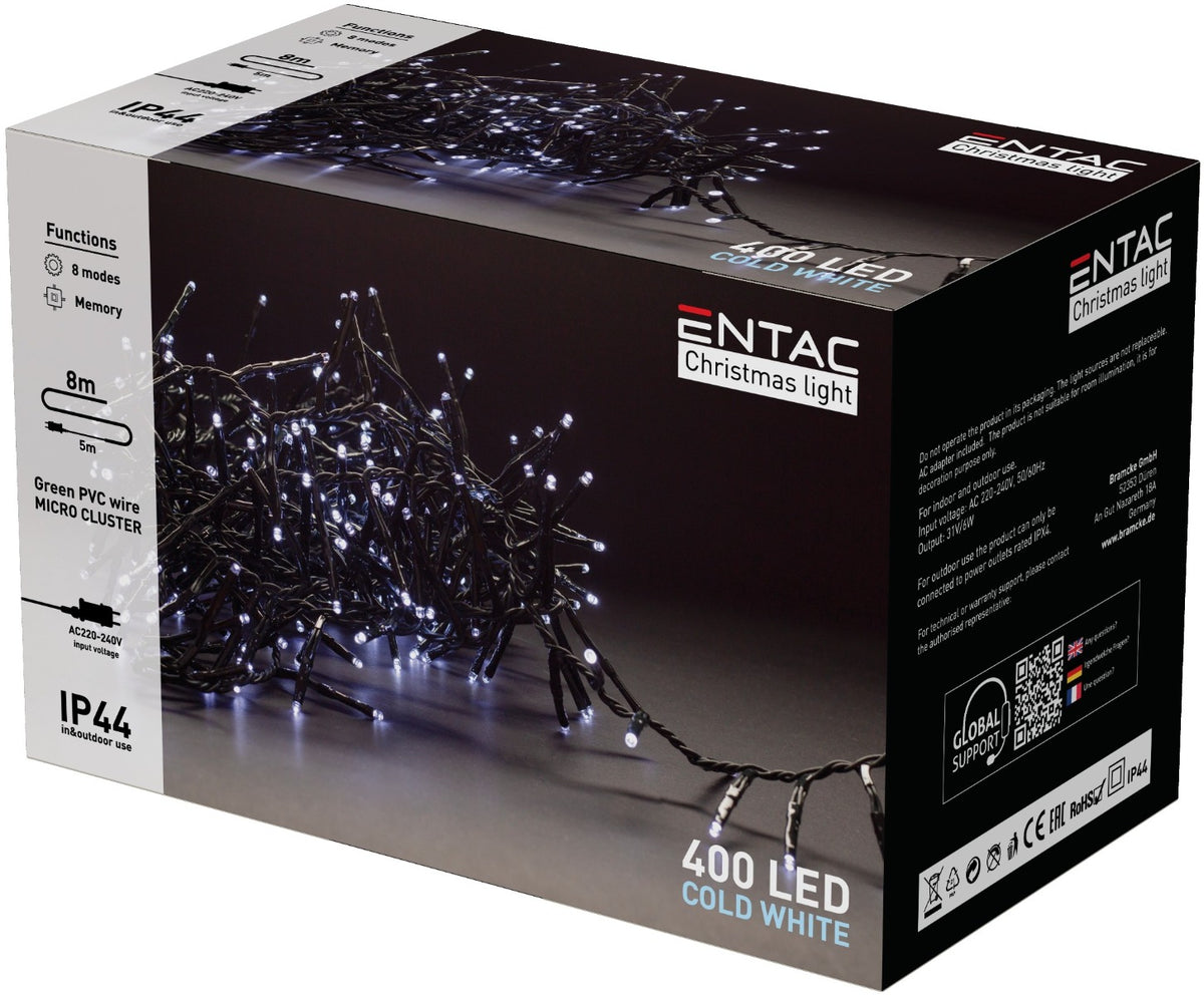 Entac Christmas Lights IP44 400 LED Lice Cold 8m