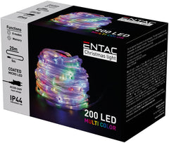 Entac Christmas Lights IP44 200 PVC Coated LED String Lights Multicolor 20m