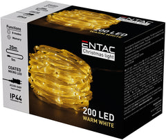 Entac Christmas Lights IP44 200 PVC Coated LED String Lights Warm 20m
