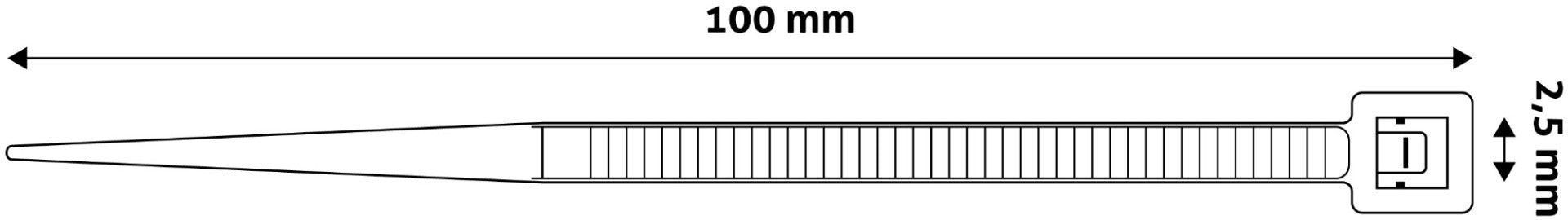Entac Δεματικά ECT-2.5-100-B Μαύρο