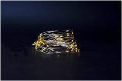 Entac Christmas Lights Indoor with Silver Cable 20 LED Warm 1m (2xAA Not Included)
