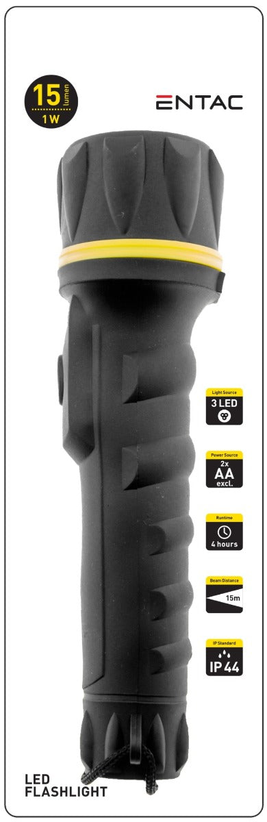 Entac Plastic Flashlight EFL-2AA-PL