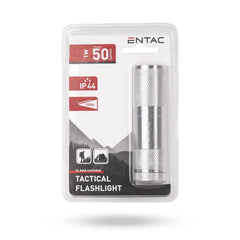 Entac Φακός Χειρός 1W 9LED ALU Ασημί