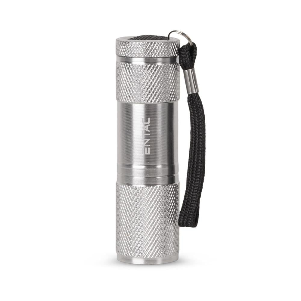 Entac Φακός Χειρός 1W 9LED ALU Ασημί