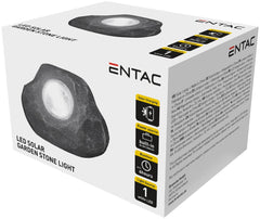 Entac Ηλιακό Φωτιστικό Κήπου Πέτρα 14cm Πλαστικό 1 LED