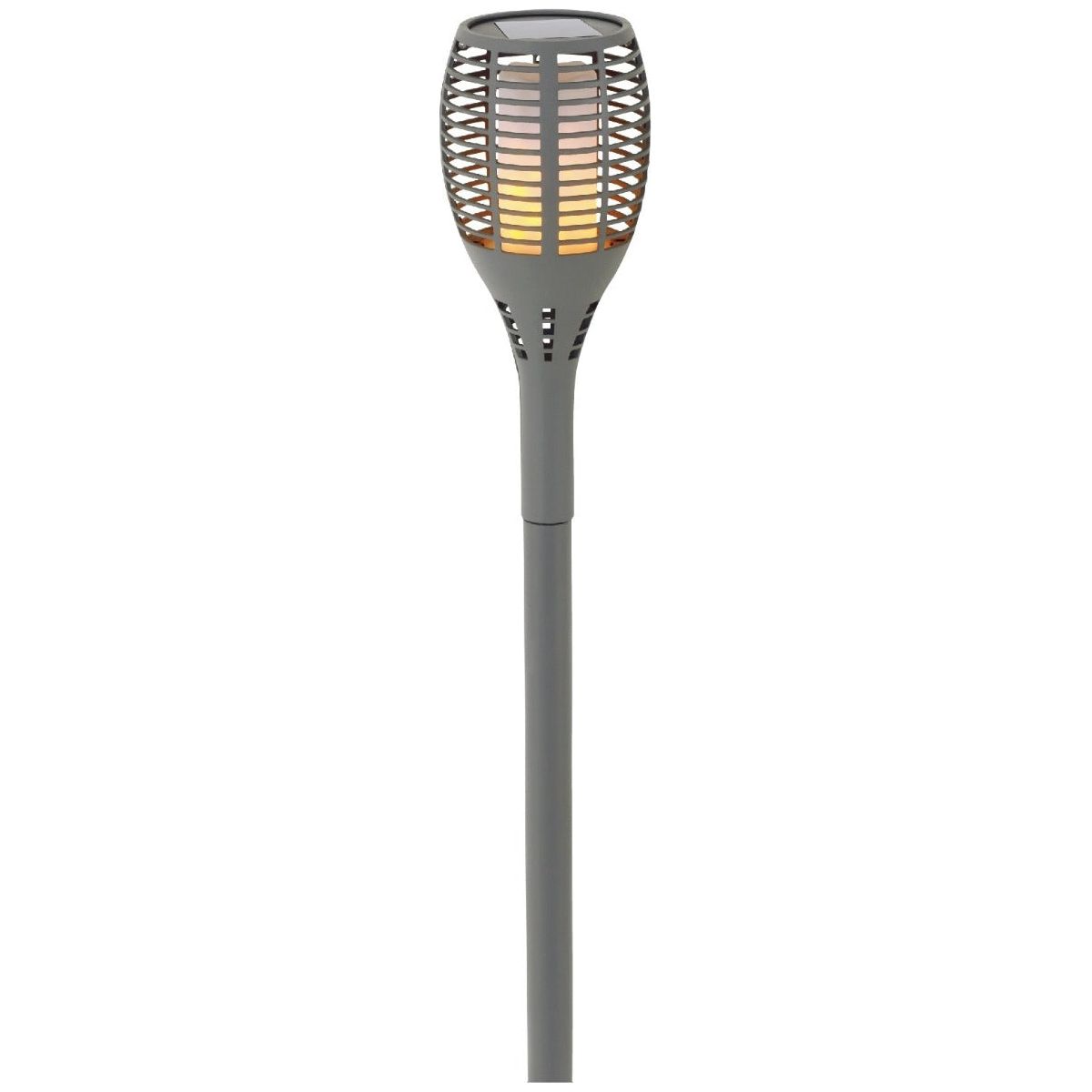Entac Ηλιακό Φωτιστικό Κήπου με Εφέ Φλόγας 56cm 33 LED (2τμχ)