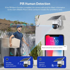 EDUP 4G Solar Surveillance Camera 3MP WiFi IP66 Outdoor