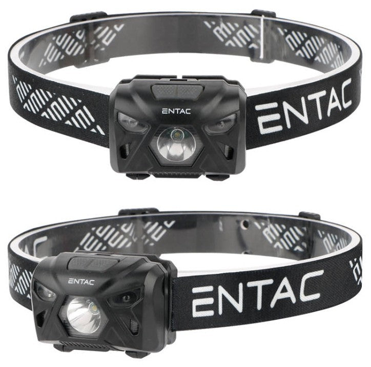 Entac Φακός Κεφαλής 5W Με Αισθητήρα Κίνησης XPE & Κόκκινο Φως Μαύρος