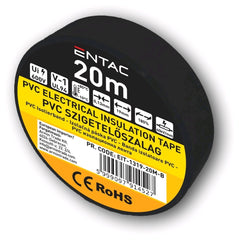 Entac Μονωτική Ταινία 0.13x19mm Μαύρη 20m