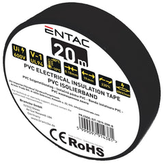 Entac Μονωτική Ταινία 0.18x19mm Μαύρο 20m