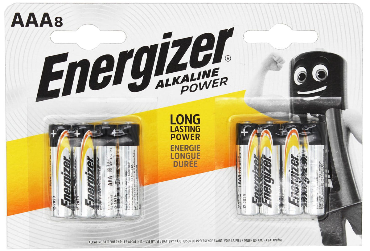 Energizer Alkaline Batteries Power AAA (8pcs)
