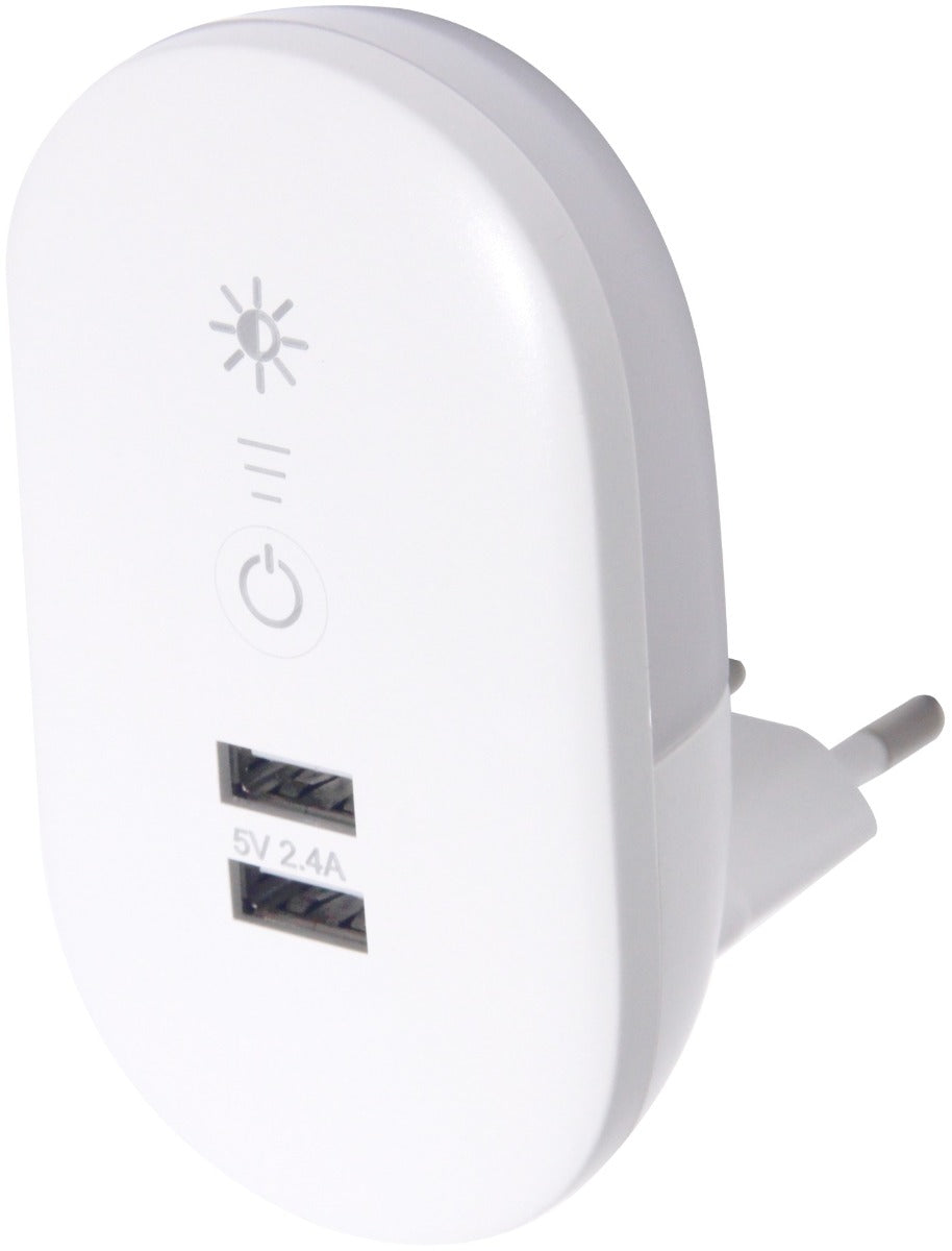 Entac Night Light 3000K Adjustable with 2 USB Ports