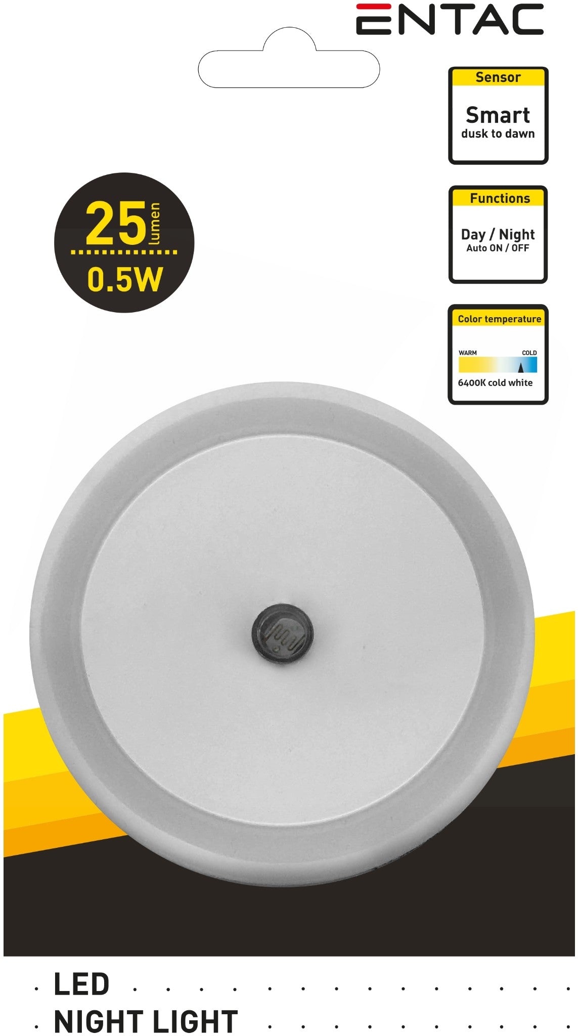 Entac Night Light 0.5W Round Cool White