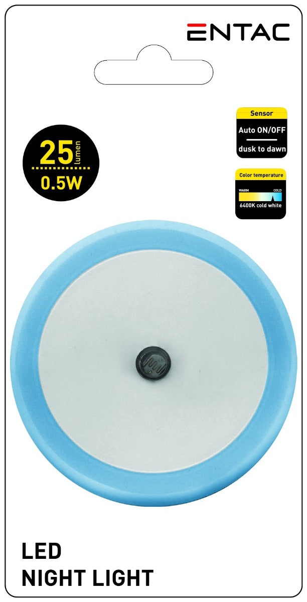 Entac Night Light 0.5W Round Cool Blue