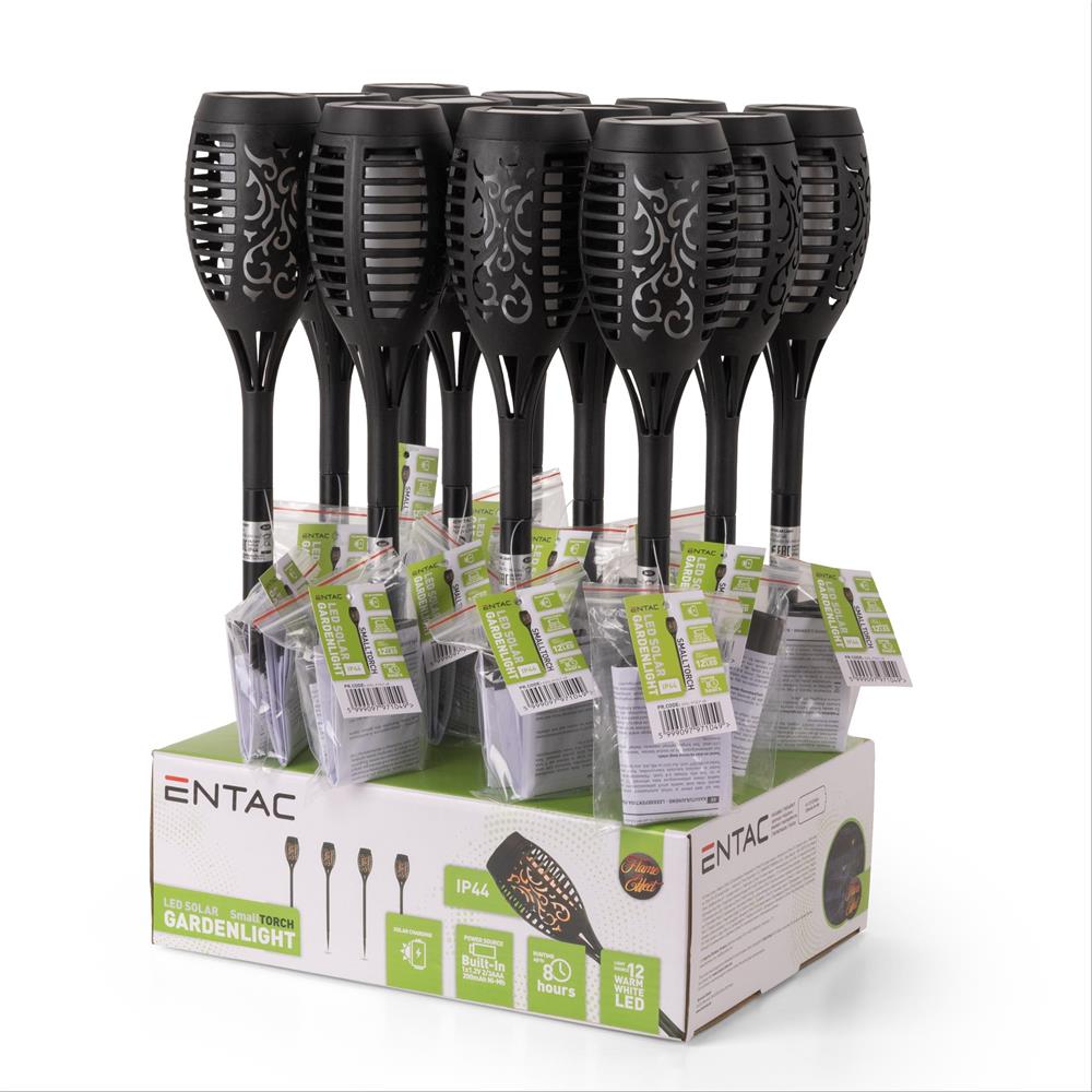 Entac Ηλιακό Φωτιστικό Κήπου Δαυλός WW SMD LED