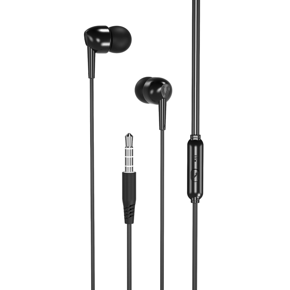 XO EP37 Ακουστικά Handsfree In-ear 1.15m Μαύρα