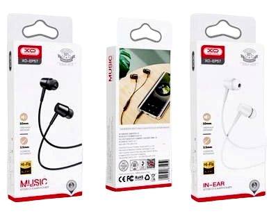 XO EP57 Ακουστικά Handsfree in-ear 3.5mm Λευκά