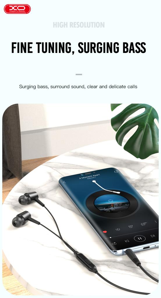 XO EP57 Ακουστικά Handsfree in-ear 3.5mm Λευκά