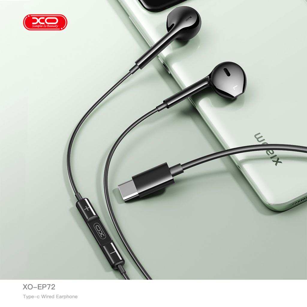 XO EP72 Original Series 2nd Generation Headphones Type-C Digital Decoding Half In ear Black